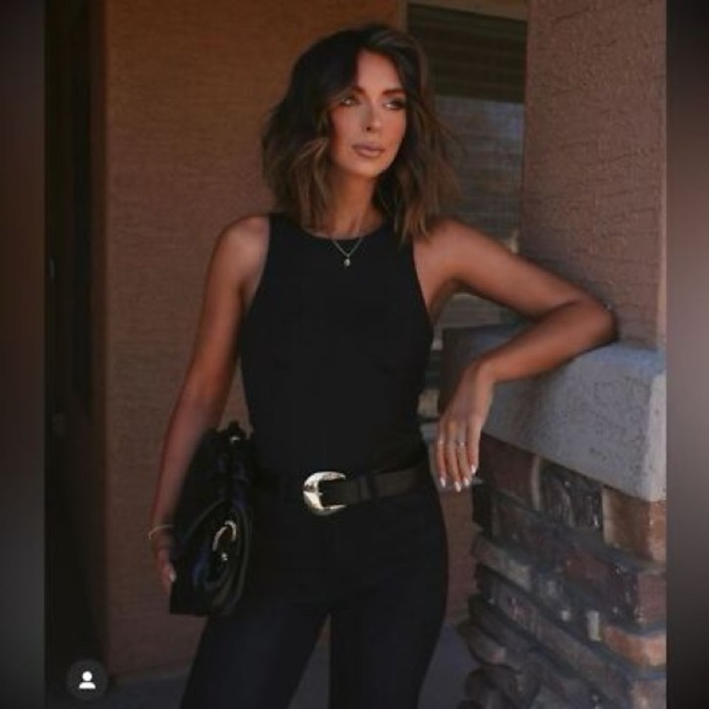 Dynamite ribbed high neck bodysuit